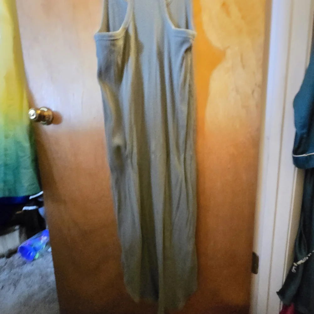 Aerie Racerback Ribbed Maxi Dress - Olive Green - Picture 6 of 6